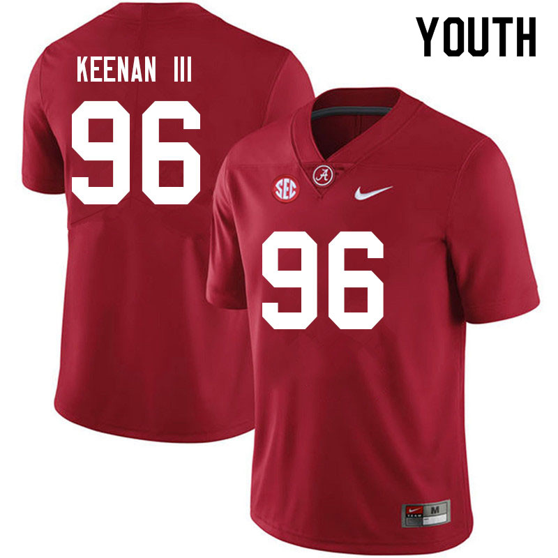 Alabama Crimson Tide Youth Tim Keenan III #96 Crimson NCAA Nike Authentic Stitched 2021 College Football Jersey GS16D06RB